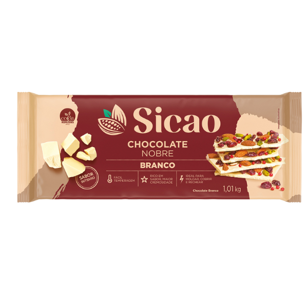 CHOCOLATE SICAO NOBRE BRANCO 1,01KG