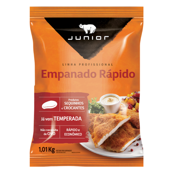 LINHA PROFISSIONAL JUNIOR EMPANADO RÁPIDO COM 1,01KG