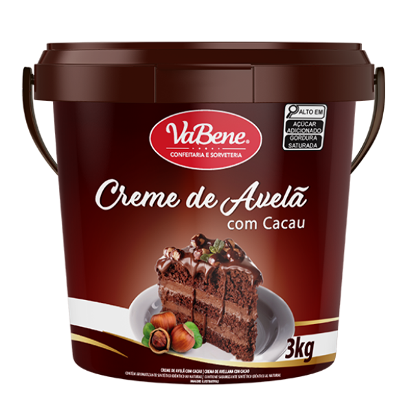 CREME DE AVELÃ COM CACAU VABENE 3KG