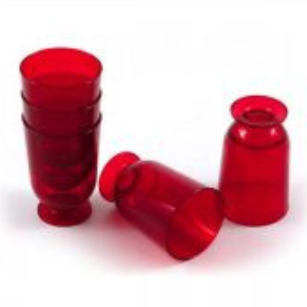 TAÇA ACRIL.PLASTILANIA  PIT-030 25ML VERMELHA COM 10