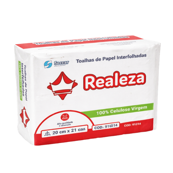 TOALHA PAPEL INTERFOLHADO REALEZA 100% 20X21 COM 1000