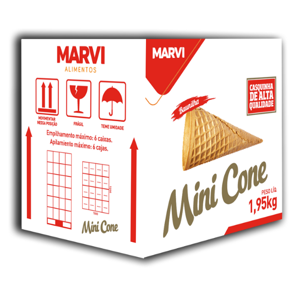 CASQUINHA MARVI BISCOITO MINI CONE COM 300