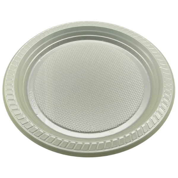PRATO PS COPOBRAS BIODEGRADÁVEL RASO 15CM TRANSPARENTE COM 10