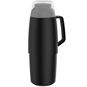 GARRAFA TÉRMICA SOPRANO LOTUS PRETA 1L