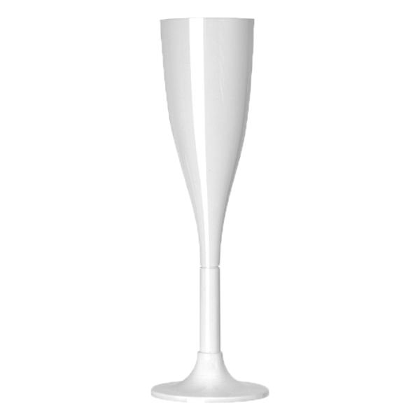 TAÇA PS STRAWPLAST CHAMPAGNE BRANCO 120ML COM 4