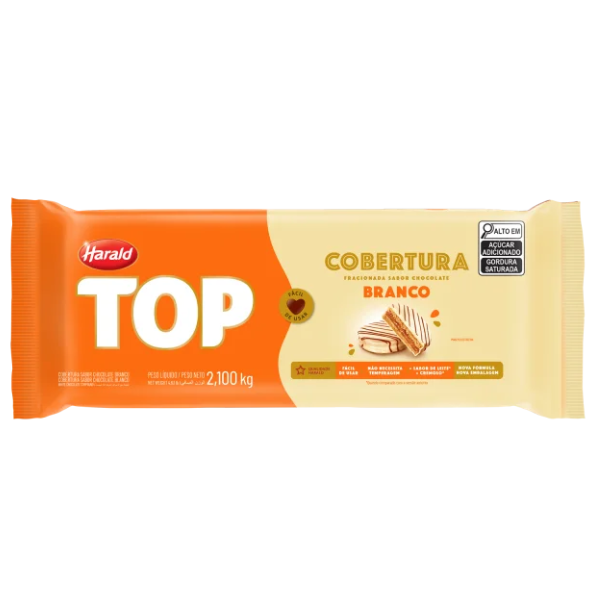 COBERTURA TOP CHOCOLATE BRANCO HARALD COM 2,1KG