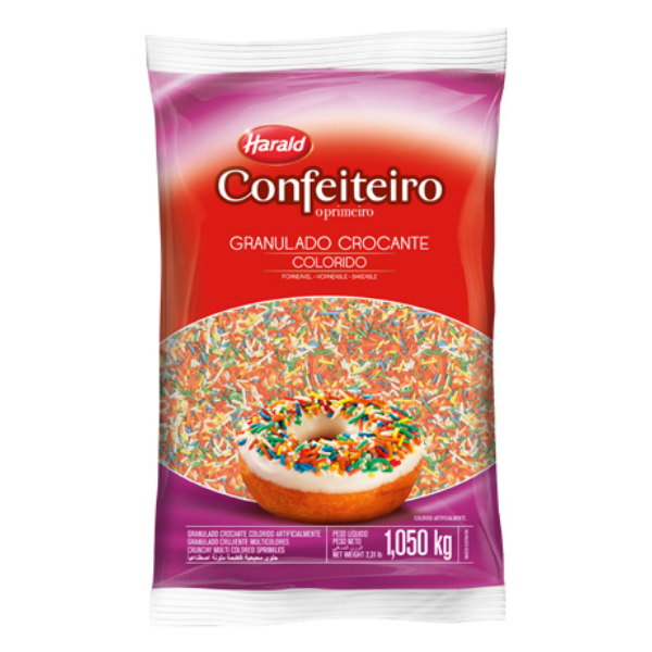GRANULADO HARALD CROCANTE COLORIDO 1,01KG