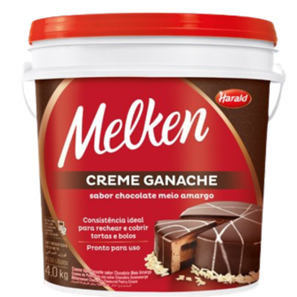 GANACHE MELKEN HARALD MEIO AMARGO 4KG