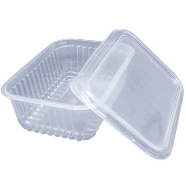 KIT POTE PRAFESTA RETANGULAR 350ML COM TAMPA COM 24