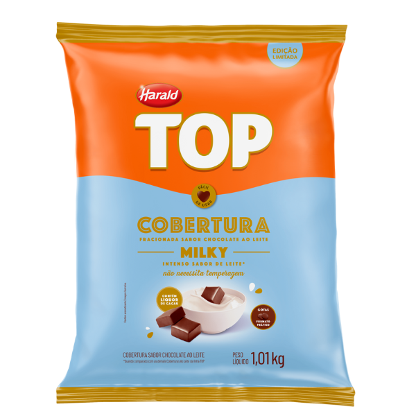 COBERTURA HARALD TOP GOTAS MILKY COM 1,01KG