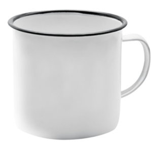CANECA YANGZI ESMALTADA 90ML BRANCA