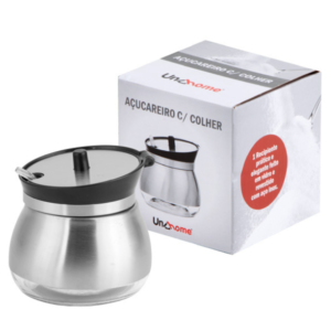 AÇÚCAREIRO INOX UNYGIFT COM COLHER UNIDADE