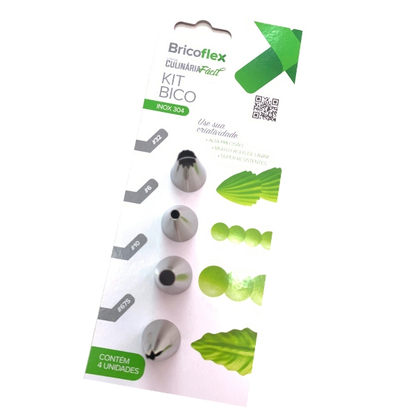 KIT BRICOFLEX BICO INOX 304 COM 4 PEÇAS