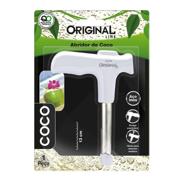 ABRIDOR/FURADOR DE COCO INOX ORIGINAL UNIDADE