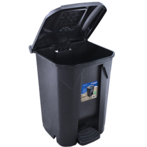 LIXEIRA PLÁSTICA ARQPLAST PEDAL 120L PRETA