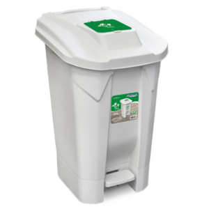 LIXEIRA PLÁSTICA ARQPLAST PEDAL 120L BRANCA
