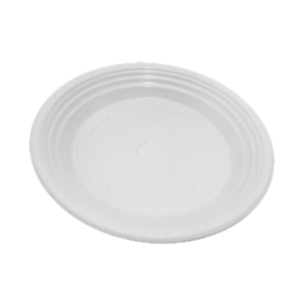 PRATO PS MINAPLAST RASO 15CM BRANCO COM 10