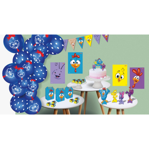 KIT BOLINHO FESTCOLOR GALINHA PINTADINHA COM 7 PEÇAS