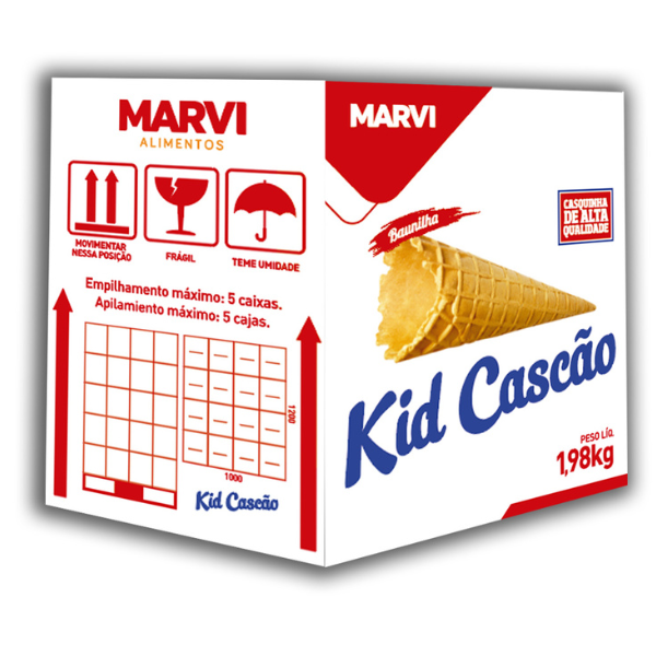 CASCÃO P/ SORVETE MARVI KID C/ 120