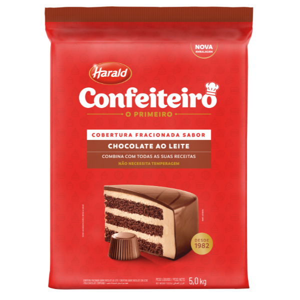 COBERTURA HARALD CONFEITEIRO AO LEITE 5KG