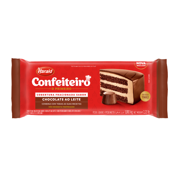 COBERTURA HARALD CONFEITEIRO AO LEITE 1,01KG