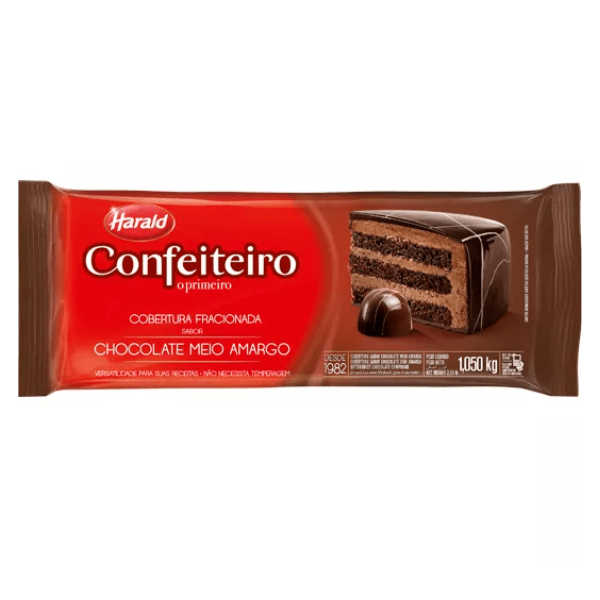 COBERTURA HARALD CONFEITEIRO MEIO AMARGO 1,01KG