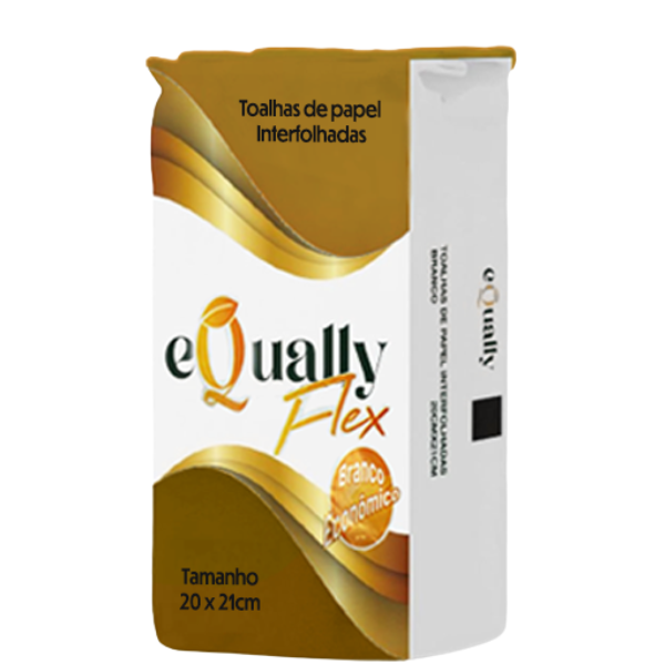PAPEL TOALHA INTERFOLHADO BRANCO 20CM X 21CM EQUALLY C/800