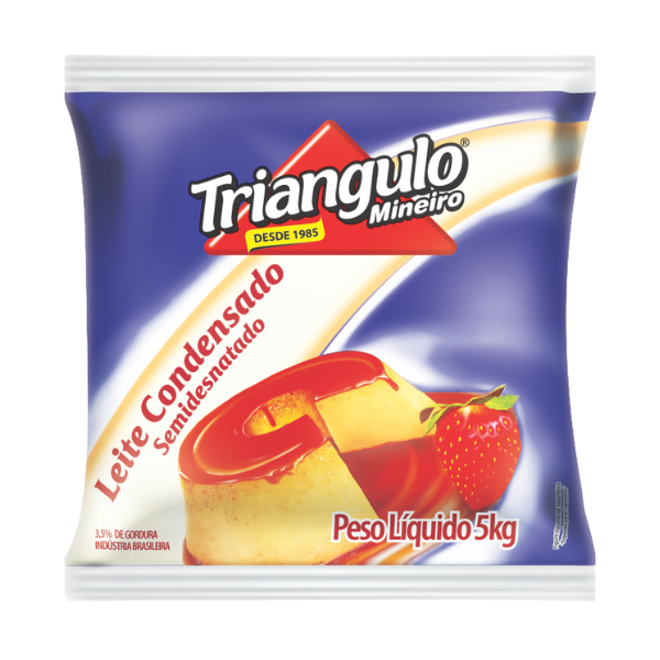 LEITE CONDENSADO SEMIDESNATADO TRIÂNGULO COM 5KG