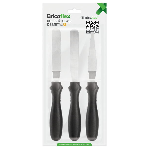 KIT BRICOFLEX ESPATULAS COM 3 PEÇAS
