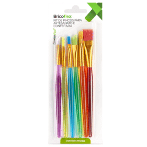 KIT BRICOFLEX PINCEIS ARTES&CONFEITAR COM 6 PEÇAS