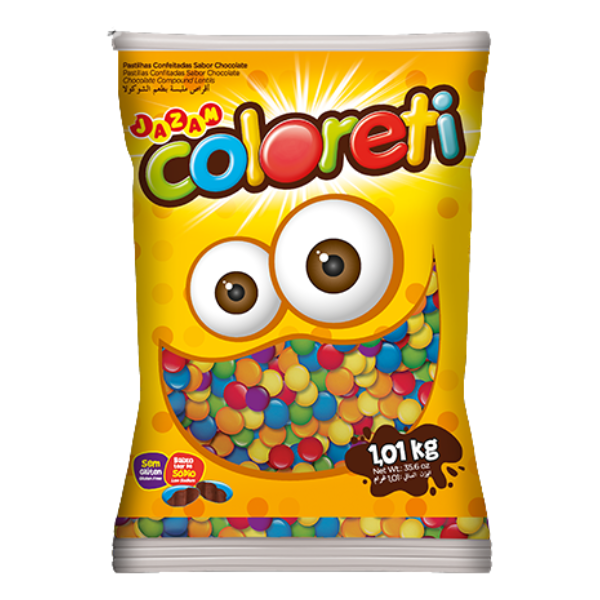 PASTILHA DE CHOCOLATE COLORETI 1KG
