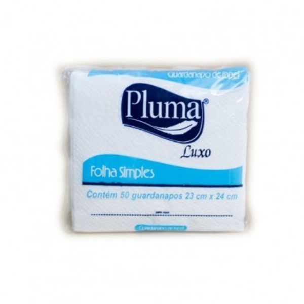 GUARDANAPO PLUMA LUXO 23X24 BRANCO COM 50