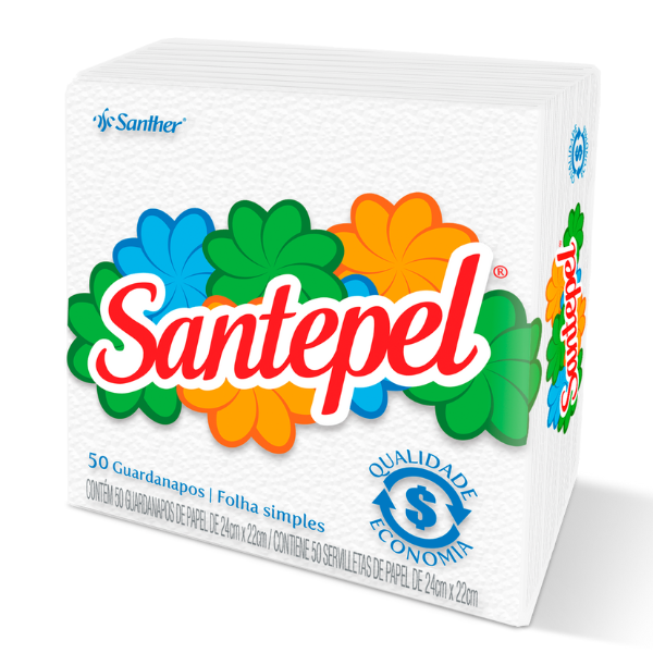 GUARDANAPO SANTEPEL 24X22 COM 50