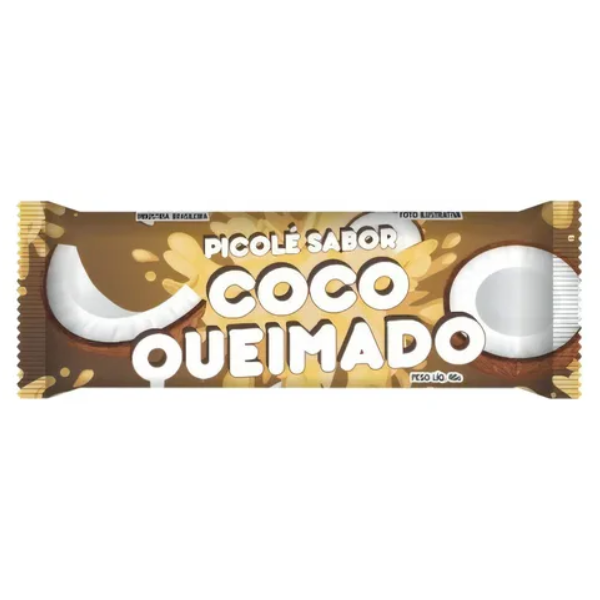 SAQUINHO BOPP RIACHO PARA PICOLÉ COCO QUEIMADO COM 200G