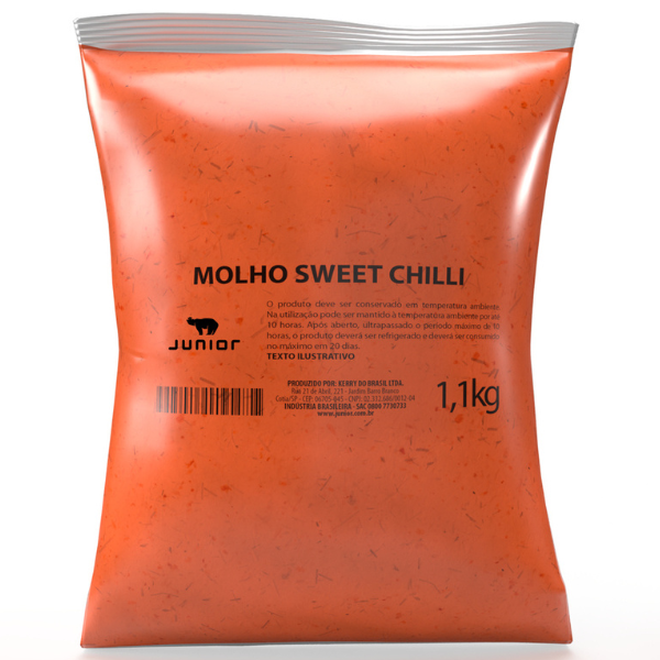 POUCH JUNIOR MOLHO SWEET CHILLI COM 1,1KG