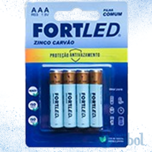 PILHA FORTLED ZINCO AAA 1,5V R3 C/4