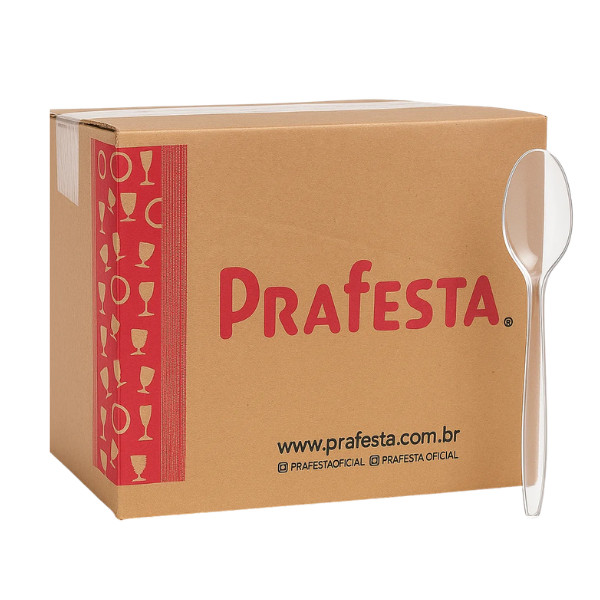 COLHER PRAFESTA REFEIÇÃO TRANSPARENTE COM 1000