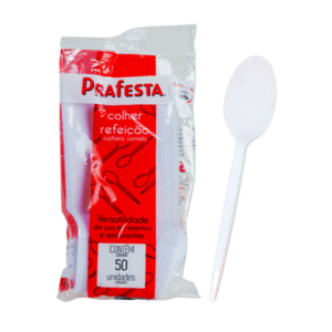 COLHER PRAFESTA REFEIÇÃO BRANCO COM 50
