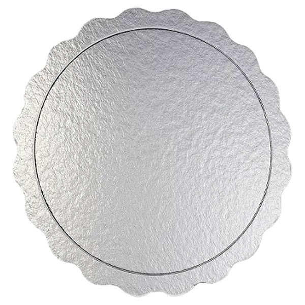 BANDEJA PAPEL CAKE BOARD 24CM PRATEADO - UNIDADE