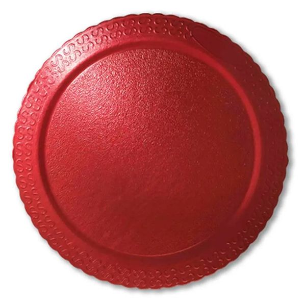 BANDEJA PAPEL CAKE BOARD 35CM VERMELHO - UNIDADE