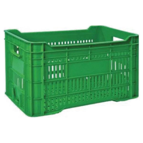 CAIXA PLÁSTICA VAZADA VERDE 54X36X30
