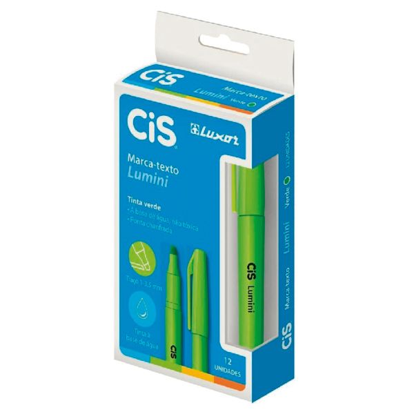 MARCA TEXTO CIS LUMINI VERDE COM 12