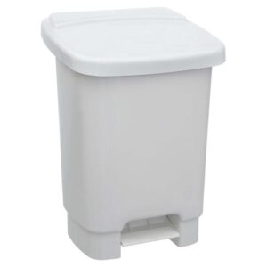 LIXEIRA PLÁSTICA SANTANA COM PEDAL 35L BRANCA UNIDADE