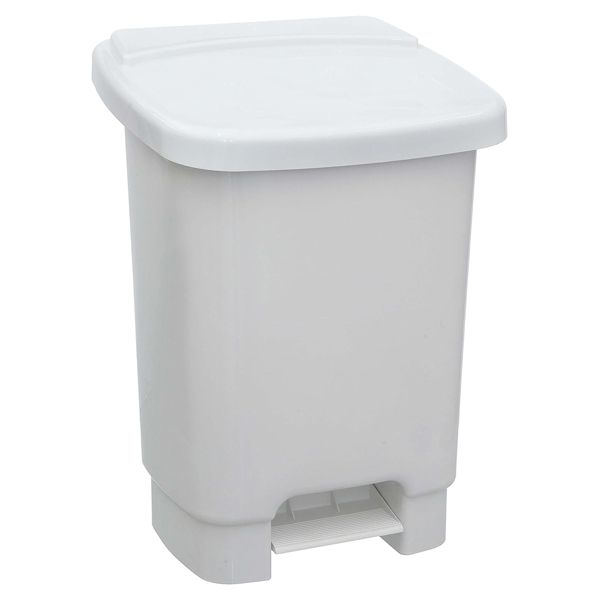 LIXEIRA PLÁSTICA SANTANA COM PEDAL 35L BRANCA UNIDADE