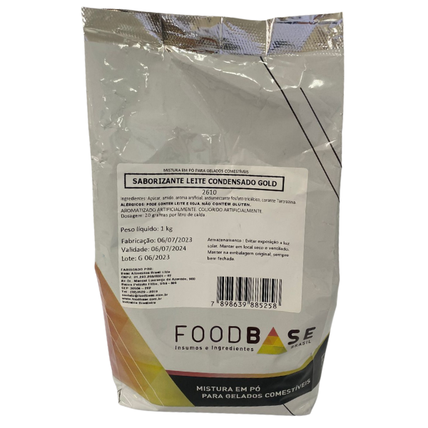 PÓ SABORIZANTE FOODBASE LEITE CONDENSADO GOLD 1KG
