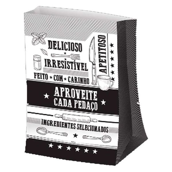 SACO PAPEL FESTCOLOR SOS IMPRESSO BRANCO /PRETO M COM 50