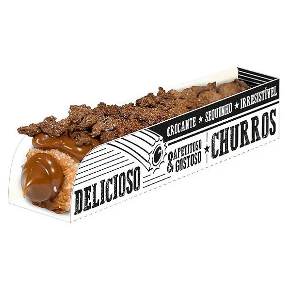 CAIXA PAPEL FESTCOLOR CHURROS KRAFT COM 50