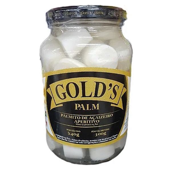 PALMITO GOLD`S TOLETE VIDRO 300G/530G