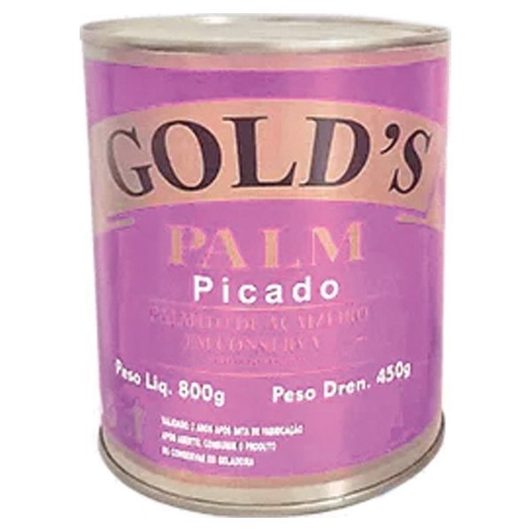 PALMITO GOLD`S PICADO LATA 450G/800G