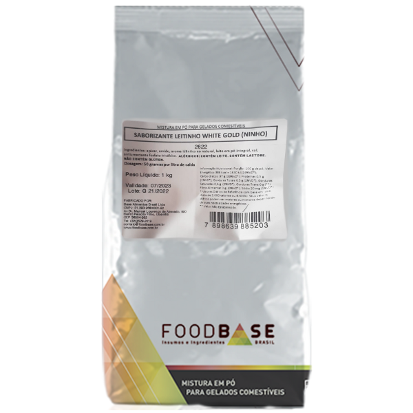 PÓ SABORIZANTE FOODBASE LEITINHO WHITE GOLD 1KG